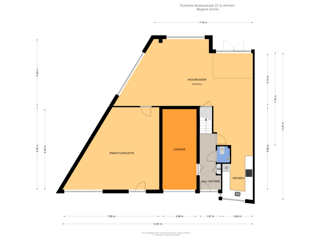 View floorplan of Begane Grond of Dominee Buskesstraat 22