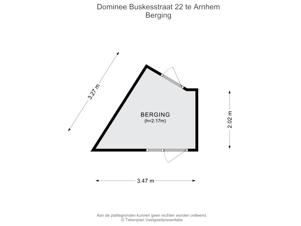 View floorplan of Berging of Dominee Buskesstraat 22