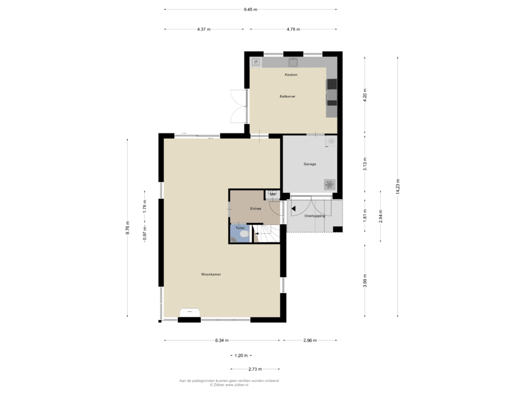 Bekijk plattegrond van Begane Grond van Seinelaan 112