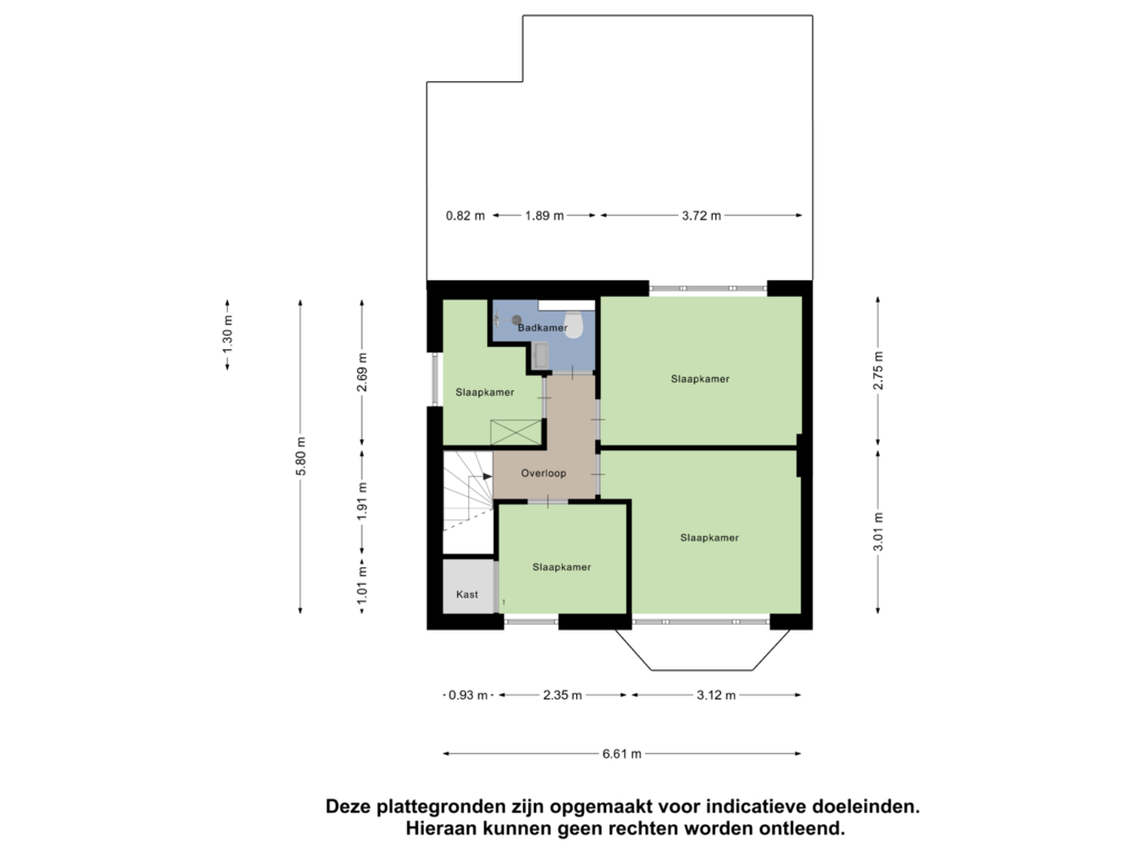 Bekijk plattegrond van Eerste Verdieping van Lokbossen 54