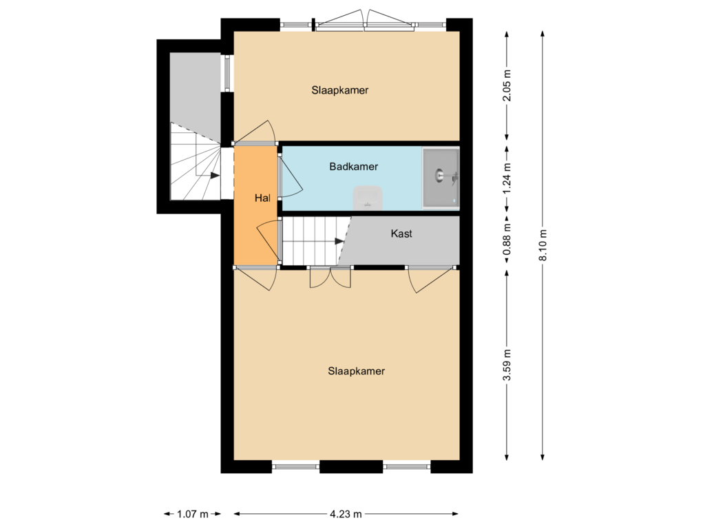 Bekijk plattegrond van Floor 1 van Koepoortsweg 1