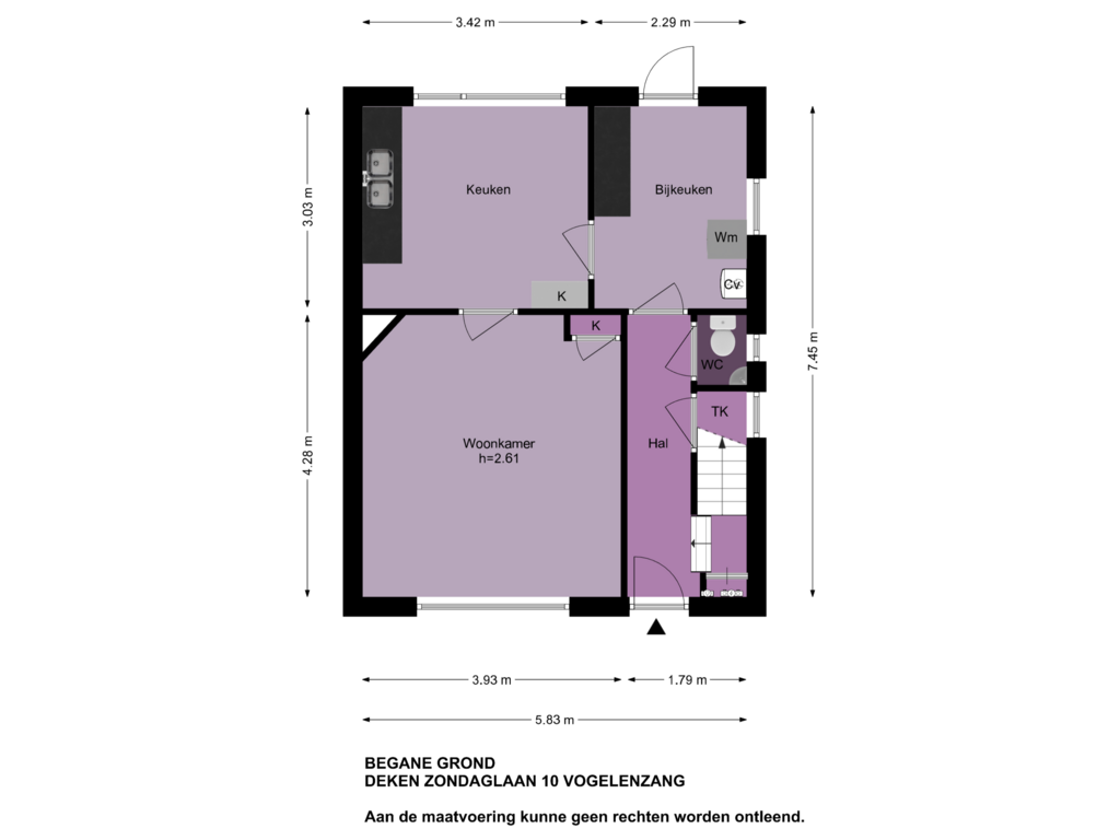 Bekijk plattegrond van Begane Grond van Deken Zondaglaan 10