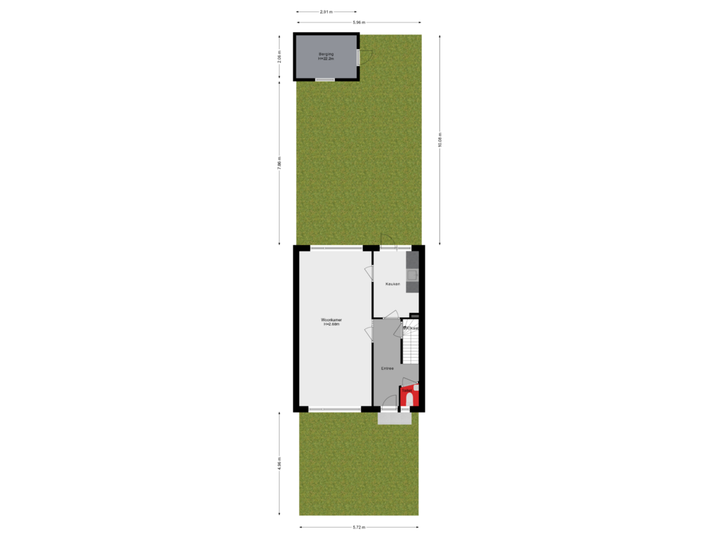 View floorplan of Situatie of Mozartlaan 35