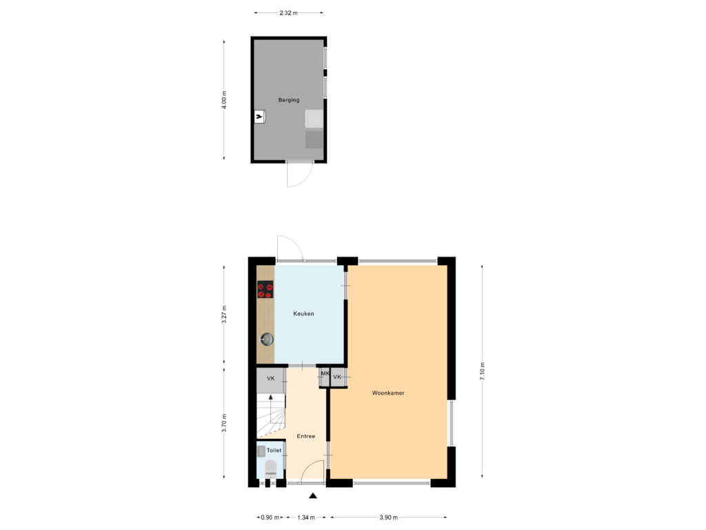 View floorplan of Begane Grond of Broenenstraat 35