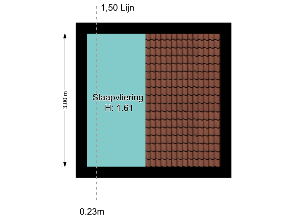 Bekijk plattegrond van Slaapvliering van Beresteinseweg 16