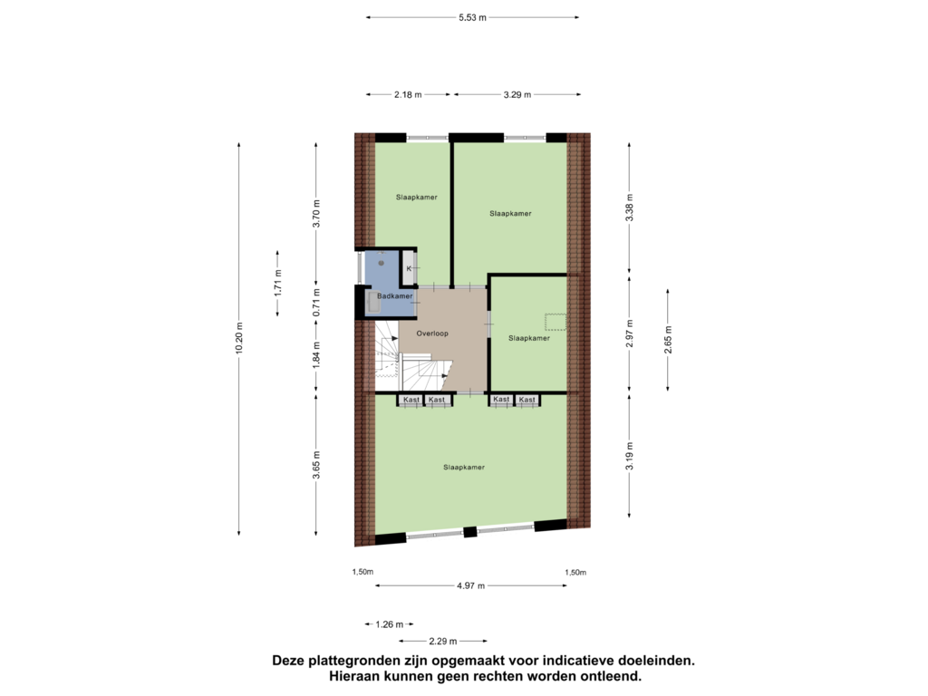 Bekijk plattegrond van Eerste Verdieping van Brouwersstraat 3