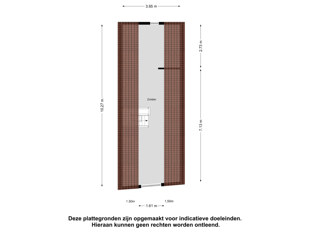 Bekijk plattegrond van Zolder van Brouwersstraat 3