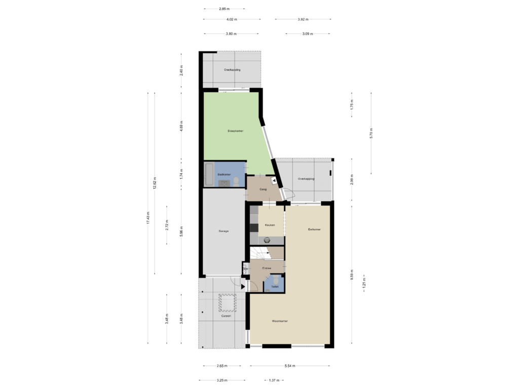 View floorplan of Begane grond of Karel Doormanstraat 12