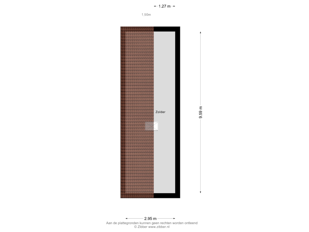 View floorplan of Zolder of Karel Doormanstraat 12