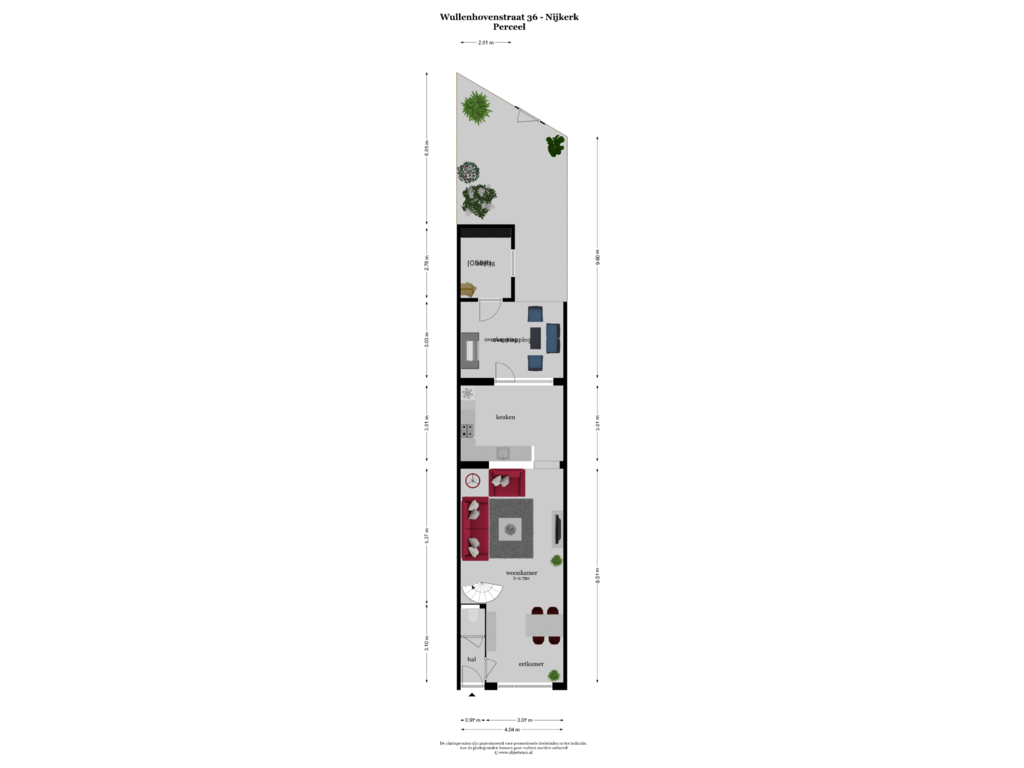 Bekijk plattegrond van PERCEEL van Wullenhovenstraat 36