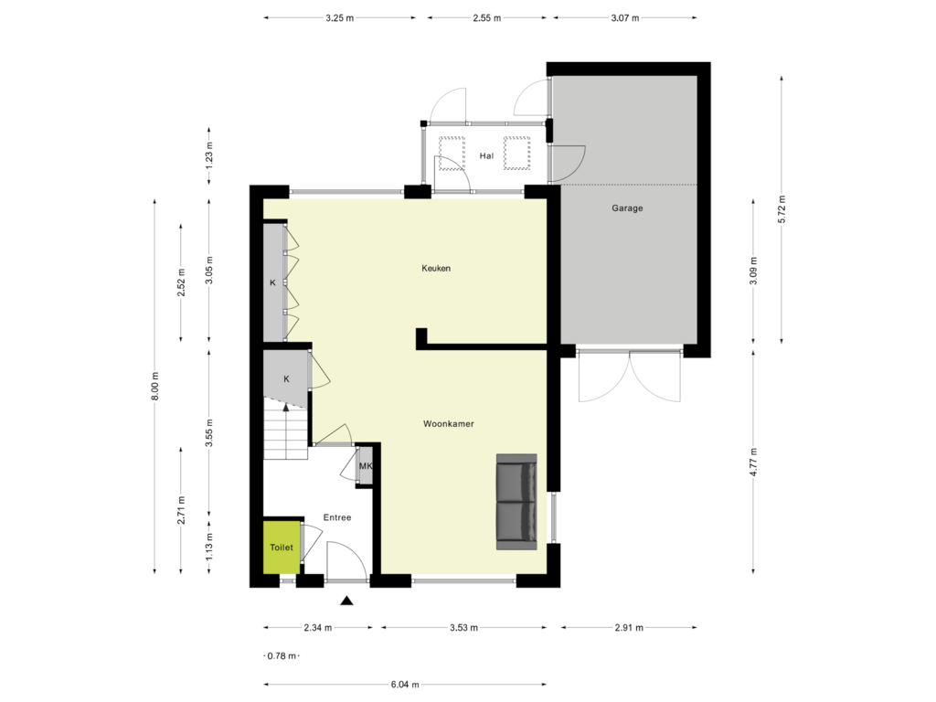 Bekijk plattegrond van Begane Grond van Grevengoedlaan 93