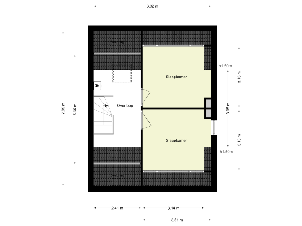 Bekijk plattegrond van 2e Verdieping van Grevengoedlaan 93