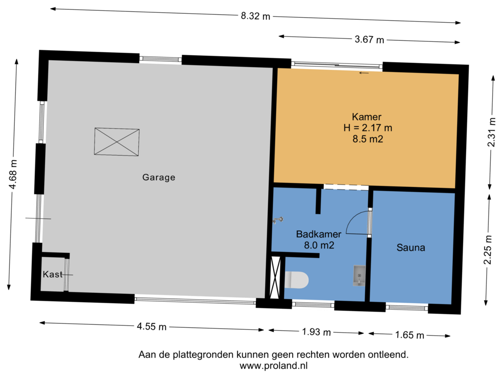 View floorplan of Garage of Slotstrjitte 15