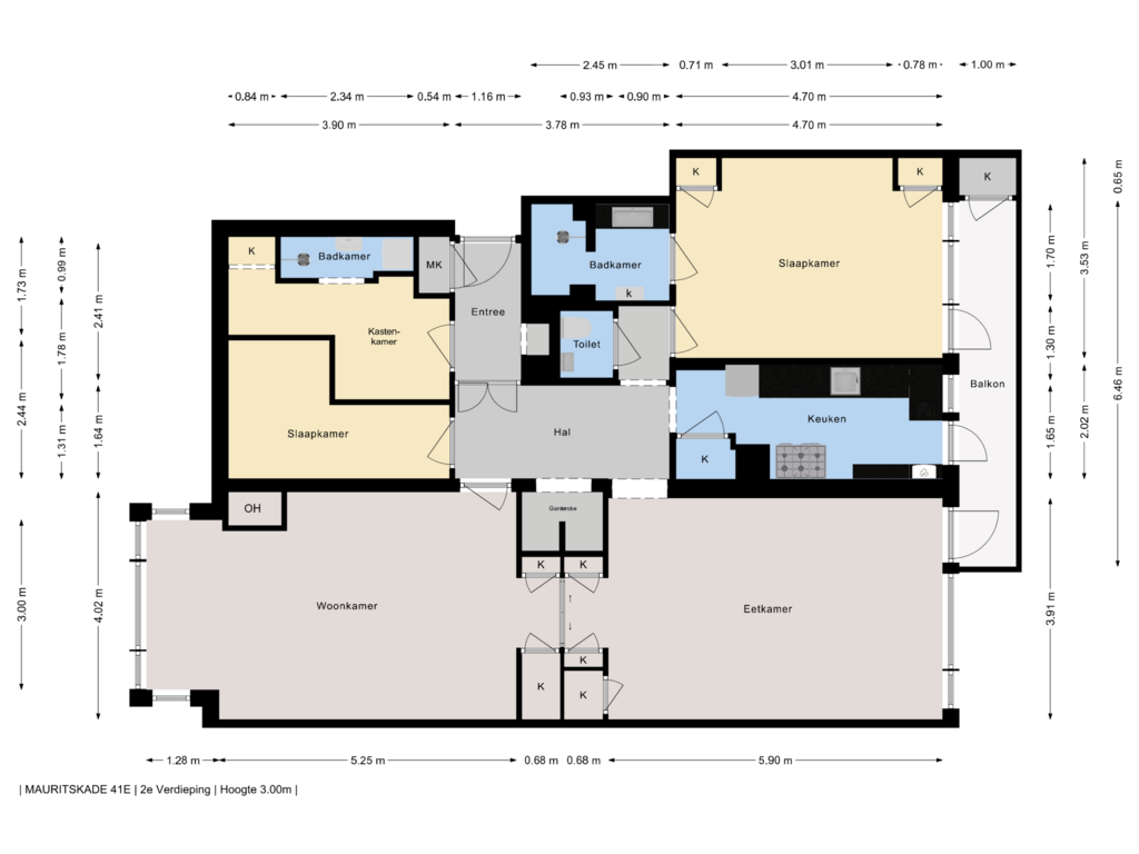 Bekijk plattegrond van 2e Verdieping van Mauritskade 41-E