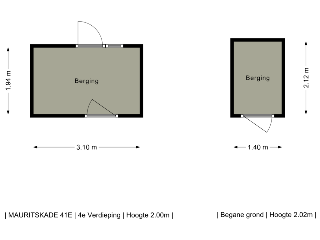 Bekijk plattegrond van Bergingen van Mauritskade 41-E