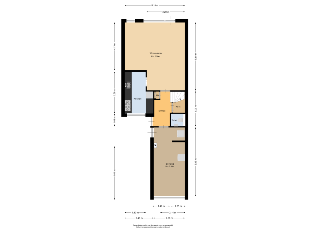 Bekijk plattegrond van Begane grond van Arkelhof 149