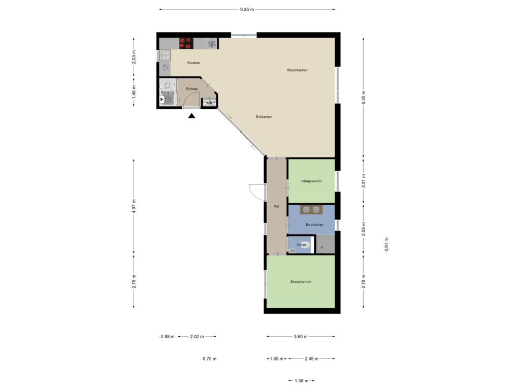 Bekijk plattegrond van Begane grond van Oirschotsedijk 9014