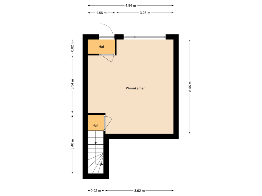 Bekijk plattegrond van Souterrain van Mattheus Smallegangesbuurt 64