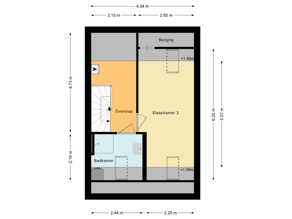 Bekijk plattegrond van Eerste verdieping van Mattheus Smallegangesbuurt 64