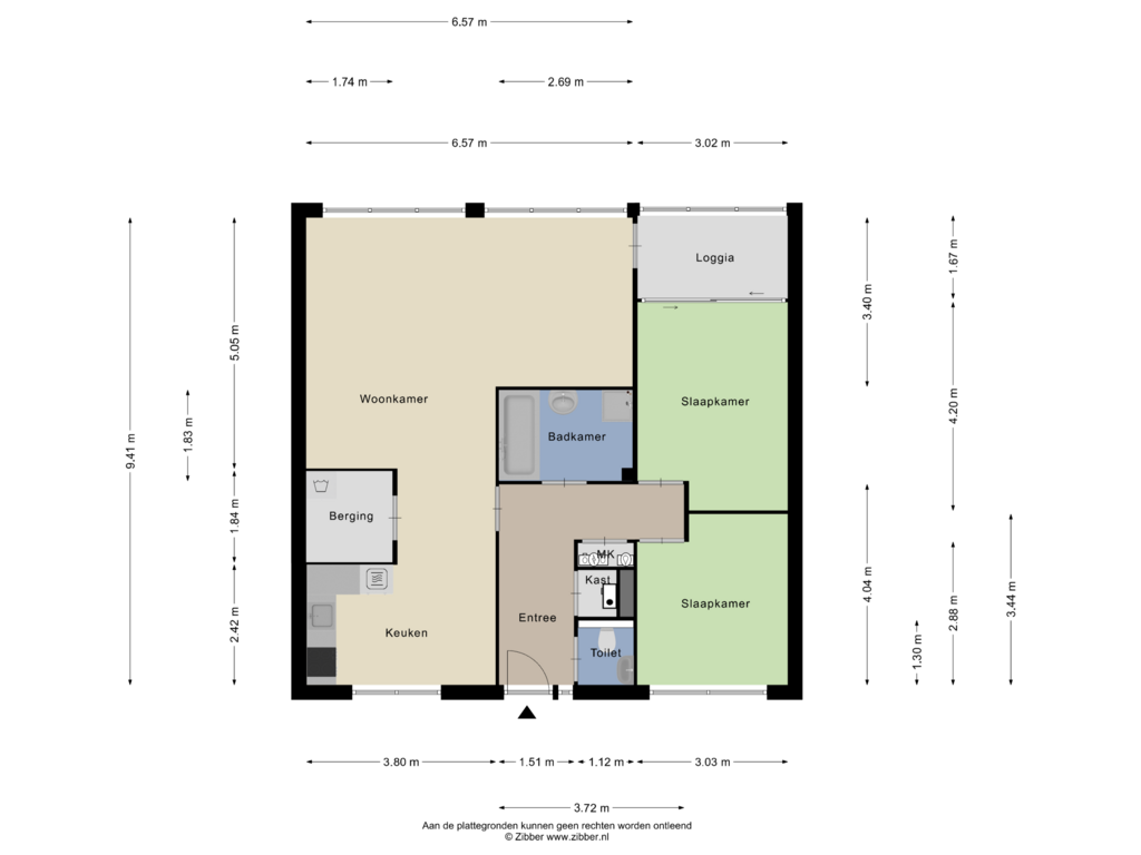 Bekijk plattegrond van Appartement van Molenpolder 182