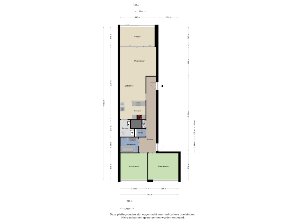 View floorplan of Appartement of Anton Philipslaan 137