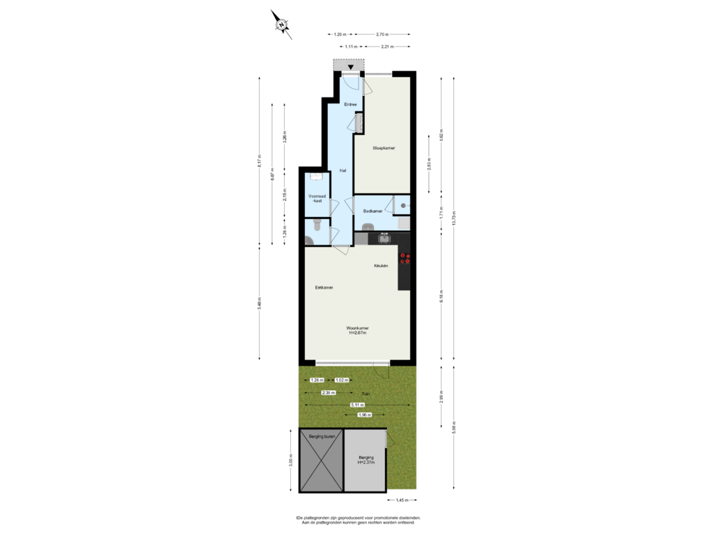 View floorplan of Begane Grond Tuin of Fenacoliusplein 11