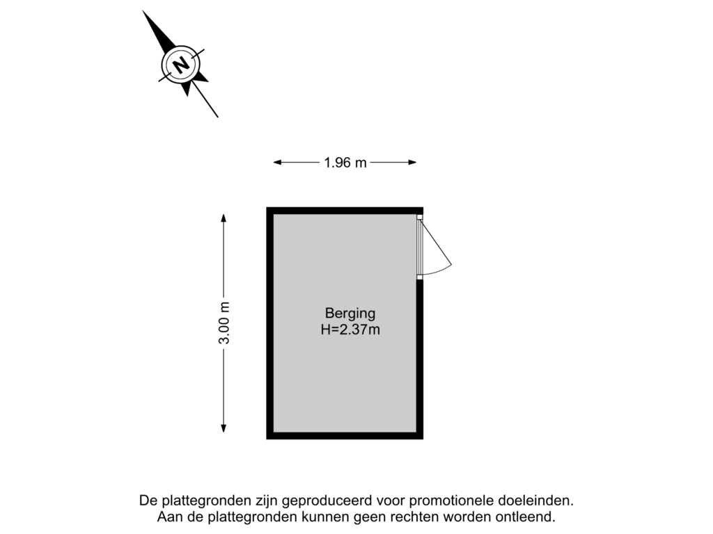 View floorplan of Berging of Fenacoliusplein 11