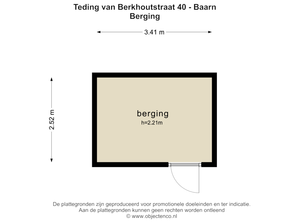 View floorplan of BERGING of Teding van Berkhoutstraat 40