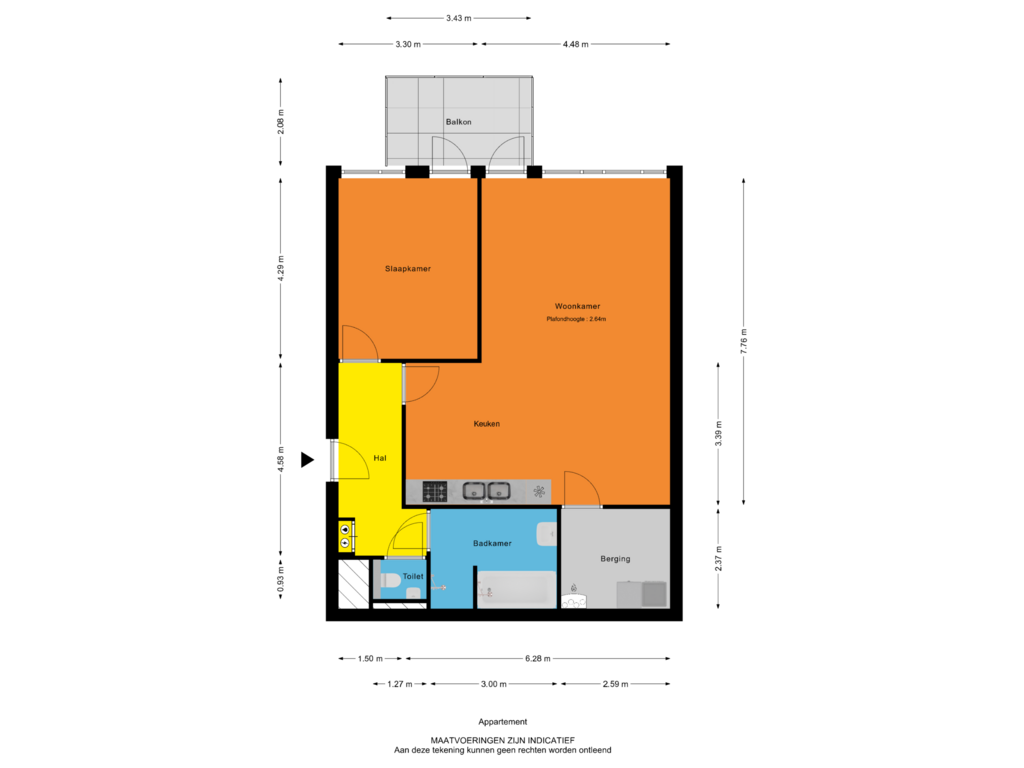 View floorplan of Appartement of Admiraalsplein 117