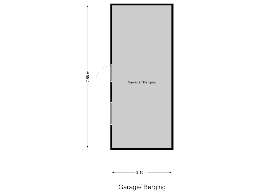 View floorplan of Garage/ Berging of Joubertstraat 2