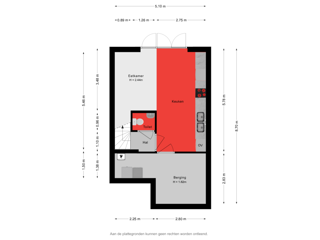 Bekijk plattegrond van Souterrain van Mauritsweg 76