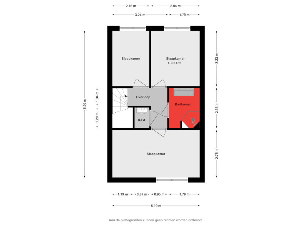 Bekijk plattegrond van 1e verdieping van Mauritsweg 76