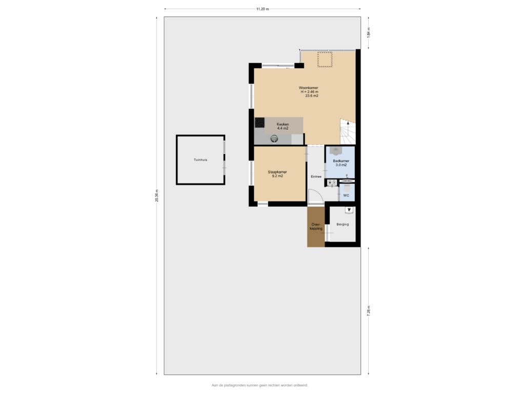 Bekijk plattegrond van Begane Grond Met Kavel van Doniapark 34