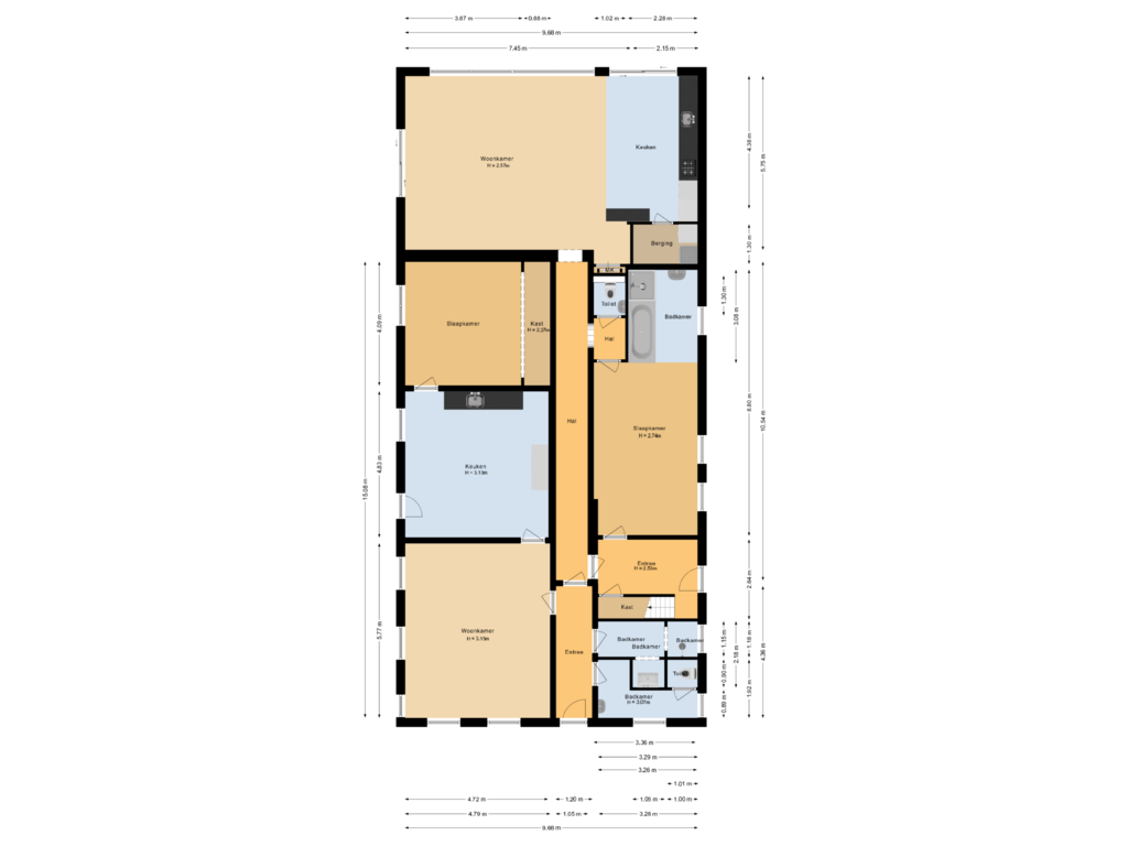 Bekijk plattegrond van Begane grond van Hoogeinde 82