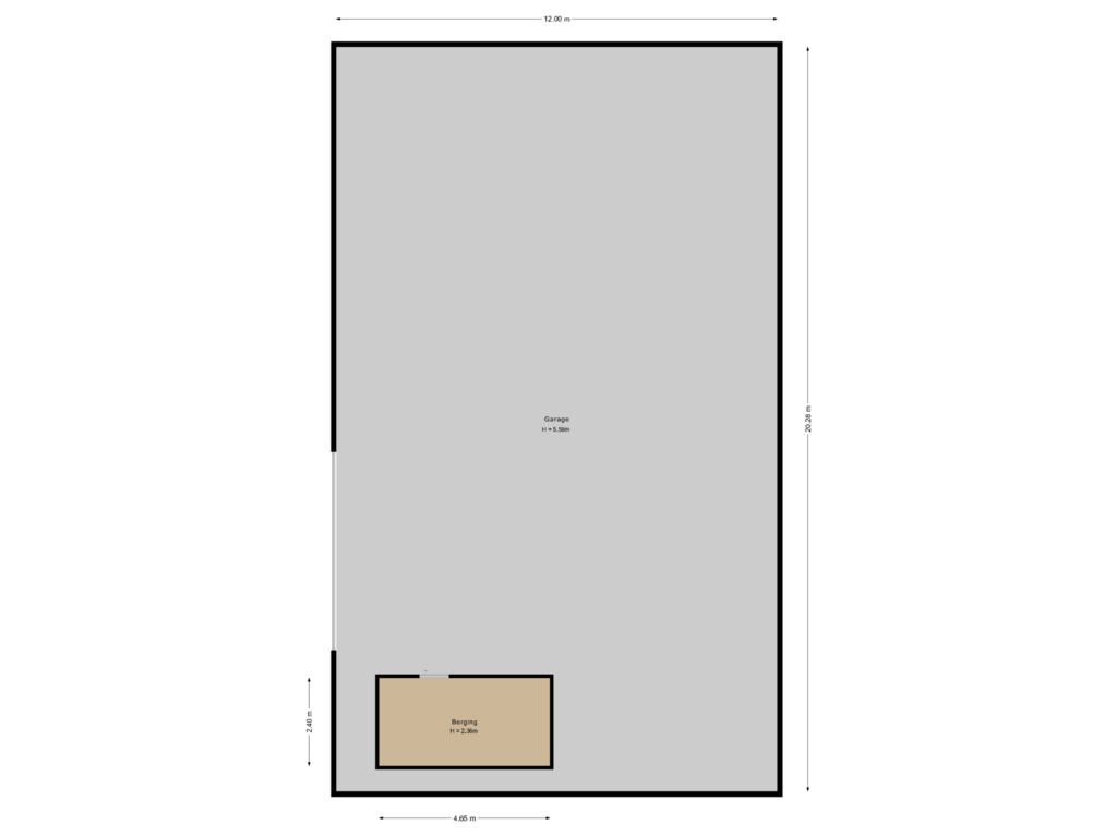 Bekijk plattegrond van Garage van Hoogeinde 82