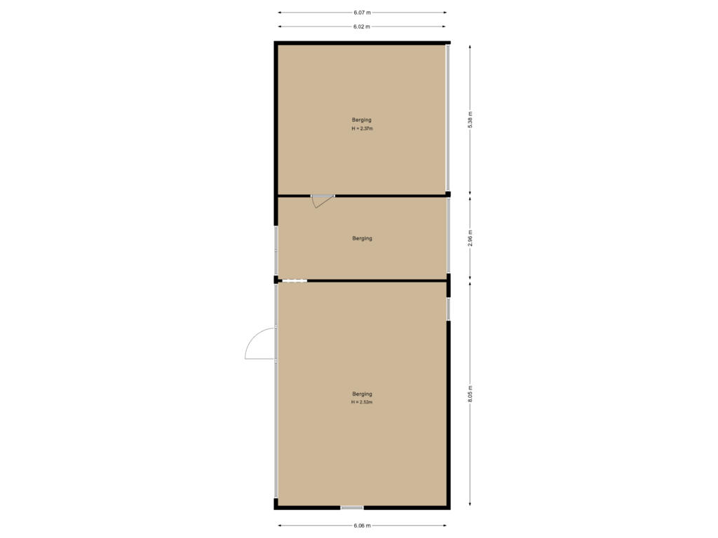 Bekijk plattegrond van Berging van Hoogeinde 82