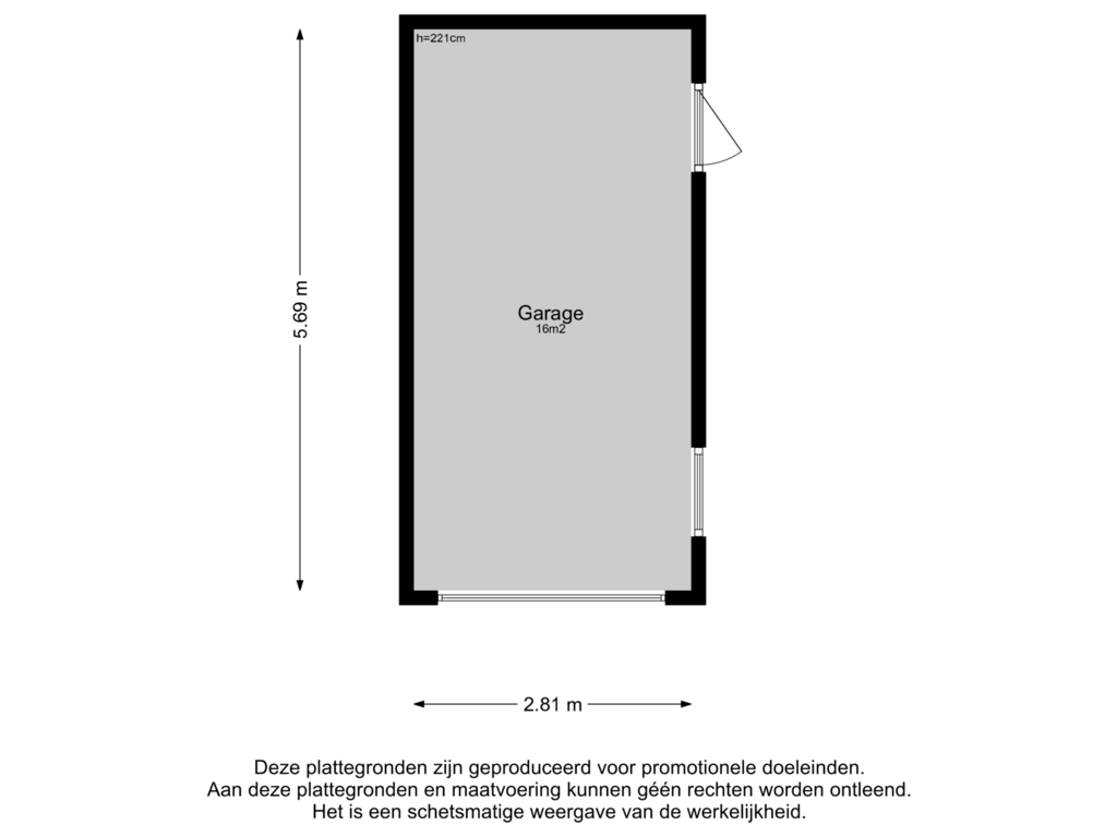 Bekijk plattegrond van Garage van Appelstraat 49