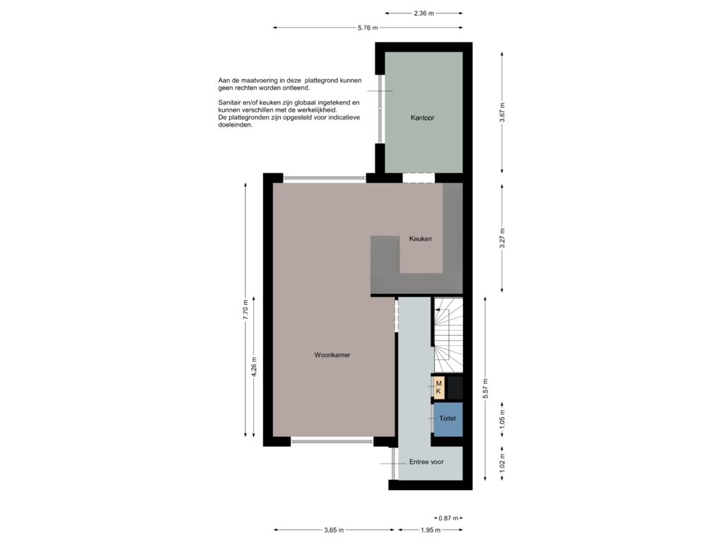 Bekijk plattegrond van Begane grond van Veldzicht 57