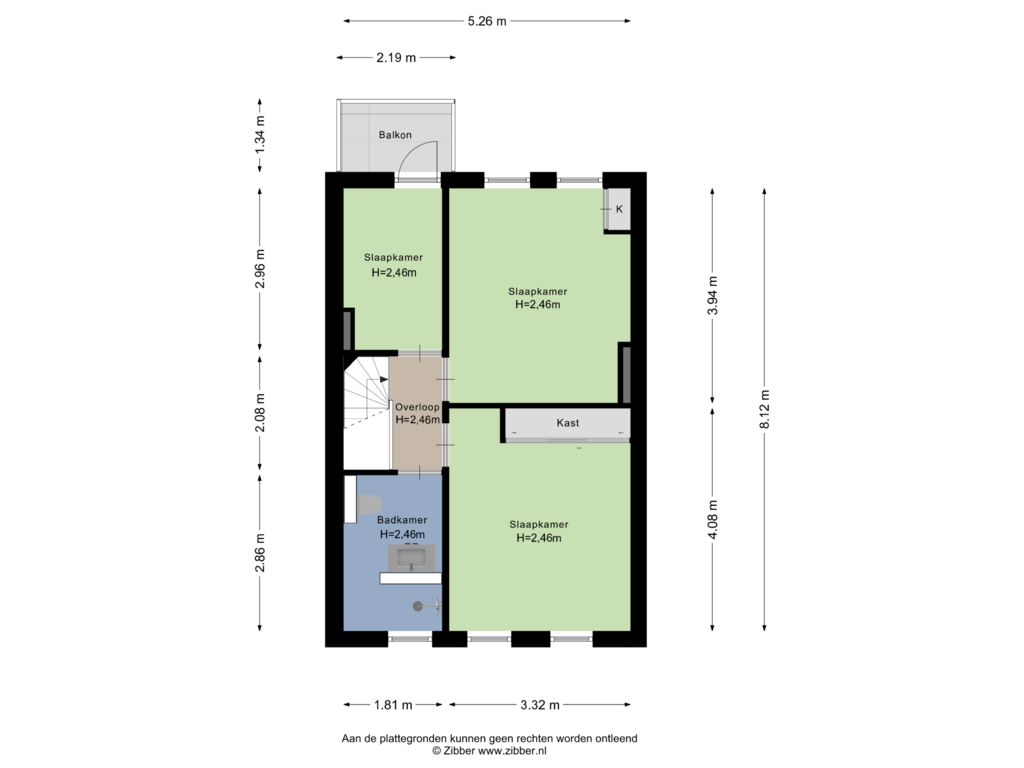 View floorplan of Eerste Verdieping of Hengstdalseweg 105