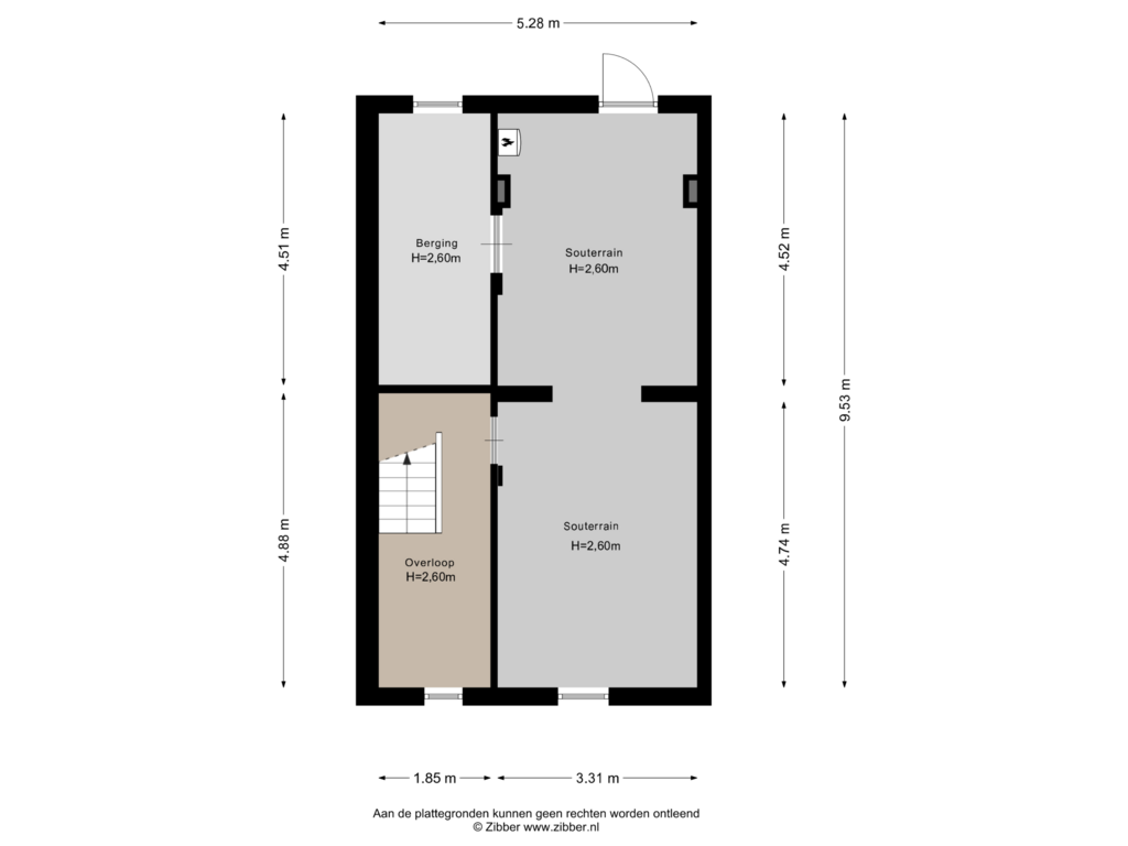 View floorplan of Souterrain of Hengstdalseweg 105