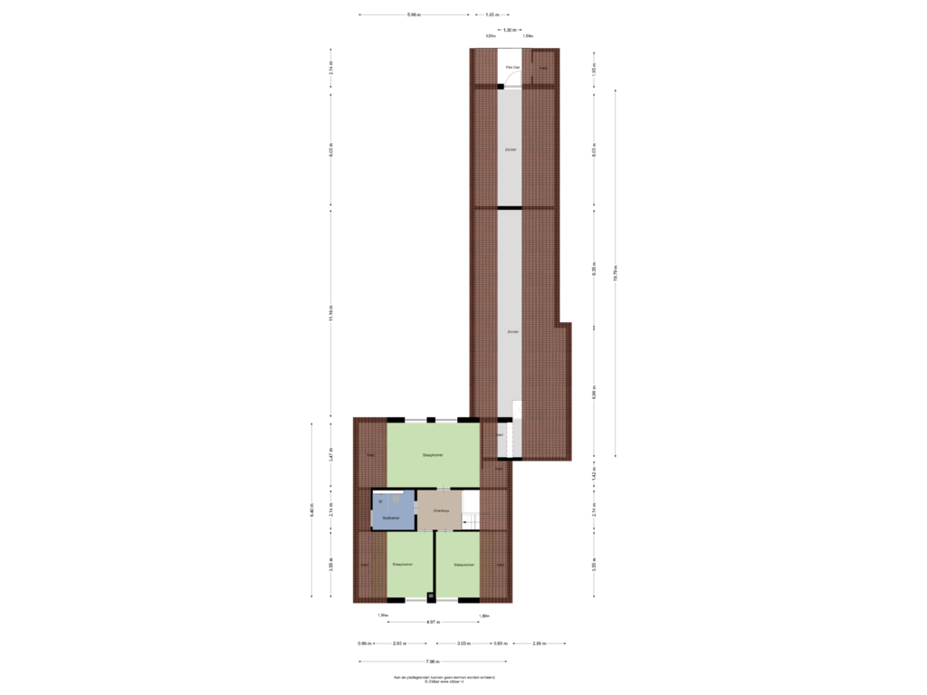 View floorplan of Eerste verdieping of Hunebedstraat 11-A