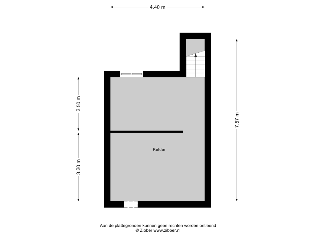 View floorplan of Kelder of Hunebedstraat 11-A