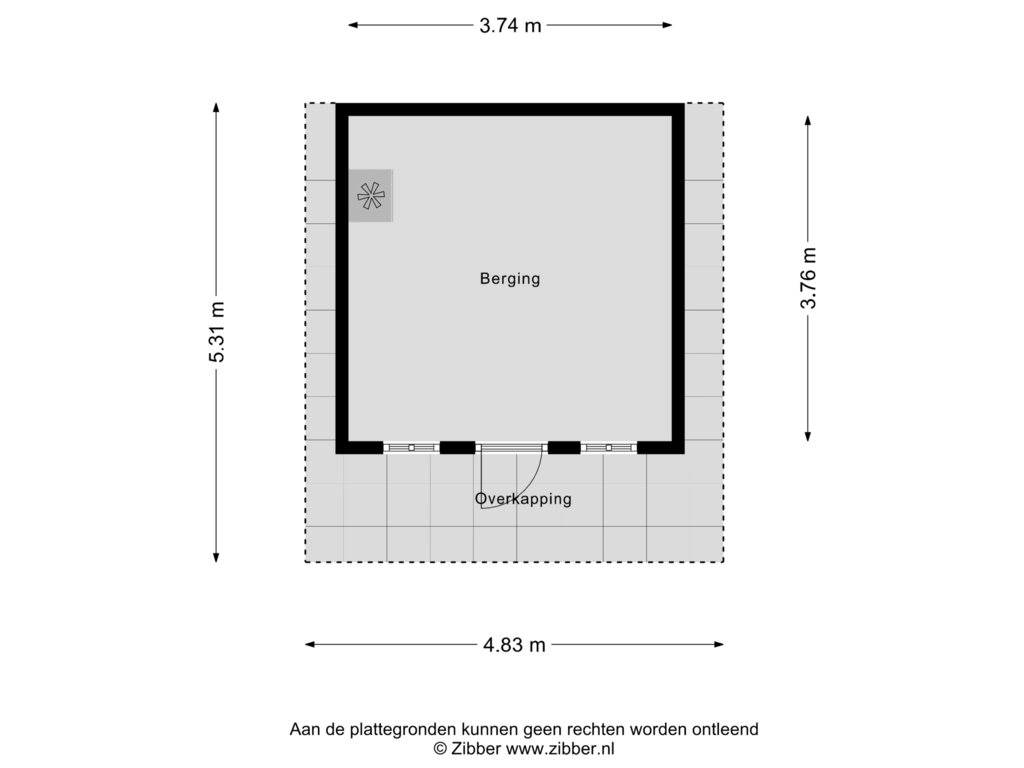 View floorplan of Berging of Hunebedstraat 11-A