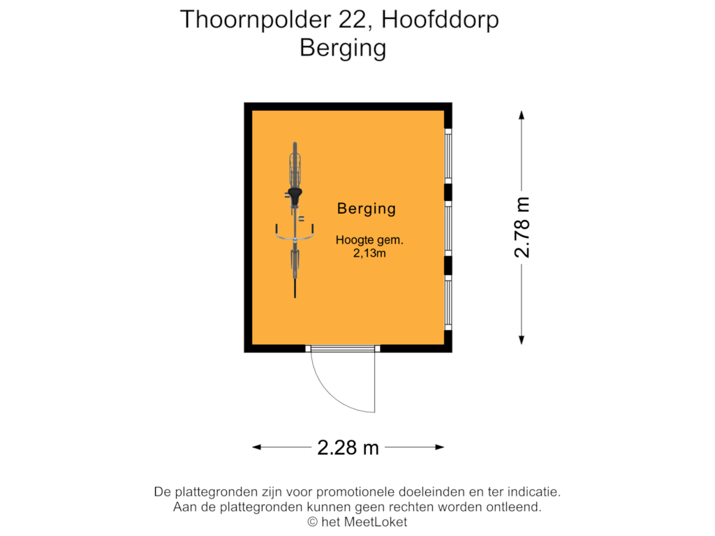 View floorplan of Berging of Thoornpolder 22