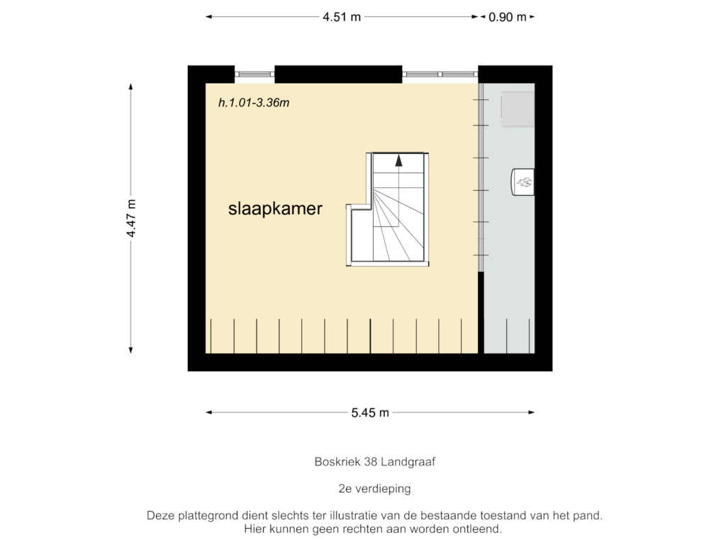 Bekijk plattegrond van 2e verdieping van Boskriek 38