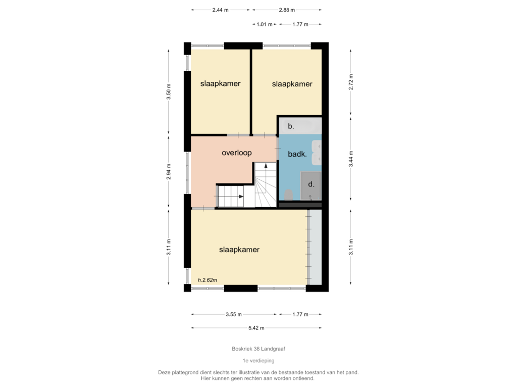 Bekijk plattegrond van 1e verdieping van Boskriek 38