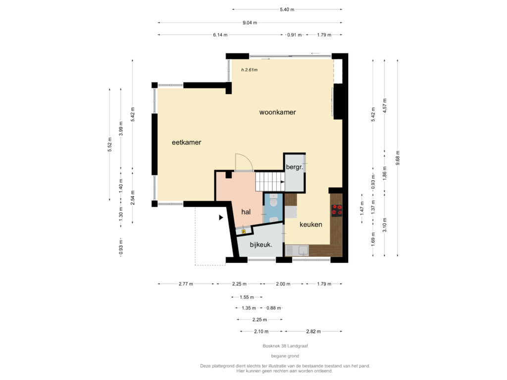 Bekijk plattegrond van begane grond van Boskriek 38