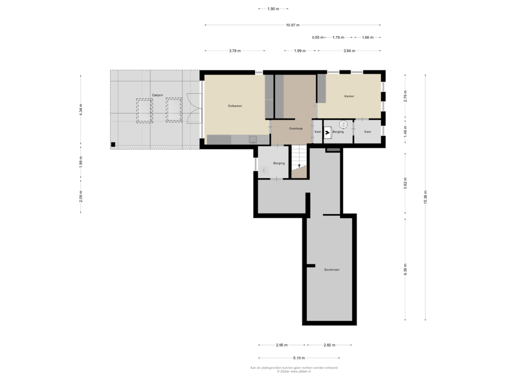 Bekijk plattegrond van Souterrain van Kamerlingh Onnesstraat 25