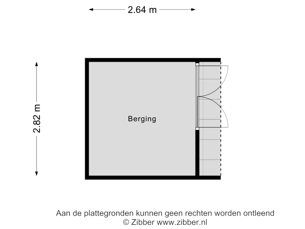 Bekijk plattegrond van Berging van Kamerlingh Onnesstraat 25