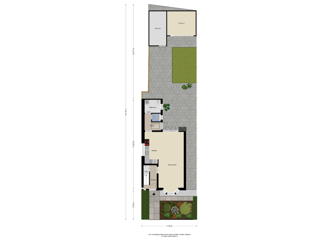 View floorplan of Begane Grond _Tuin of Noord 88